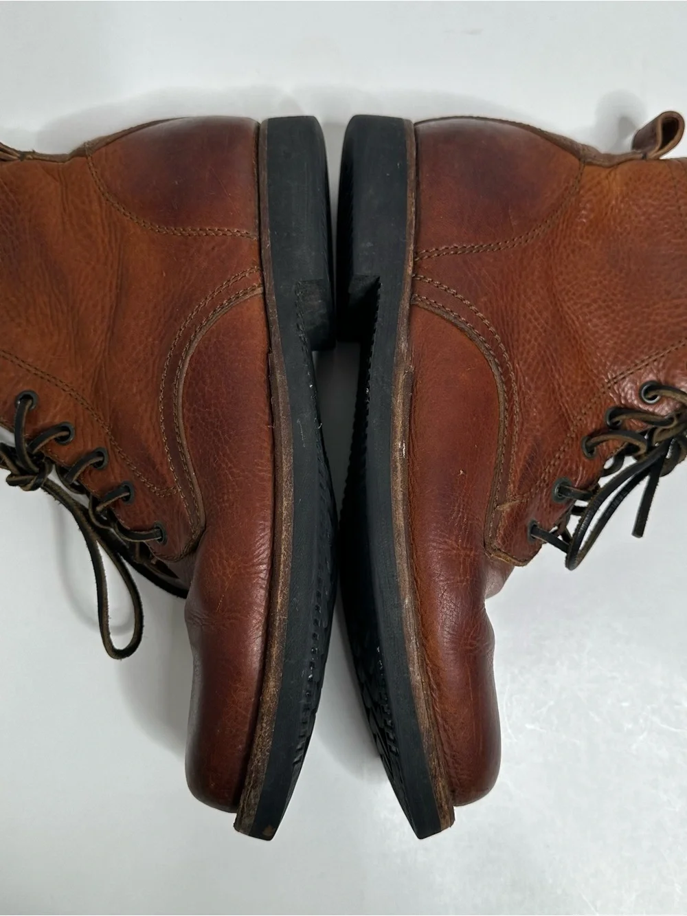 Frye Men’s Cognac Leather Lace Up Boots Size 10